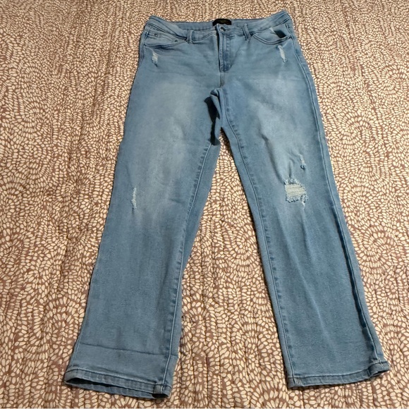 RACHEL Rachel Roy Denim - RACHEL Rachel Roy Light Blue Straight Leg Jeans 14/32